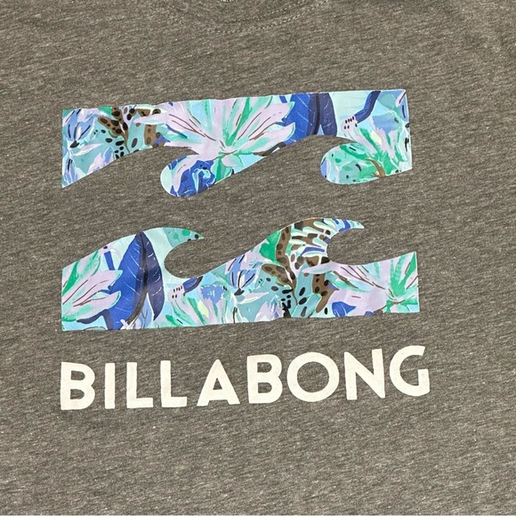 Billabong Loungewear Men’s Small Gray Short Sleeve Wave Graphic T-Shirt New - Picture 2 of 5